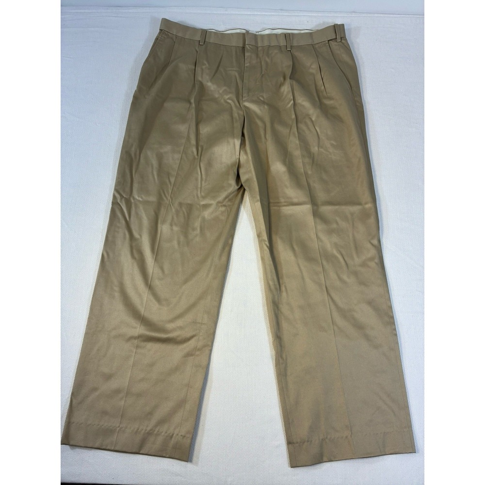 Lands' End Men's Traditional Fit Khaki Chino Pants Size 42
